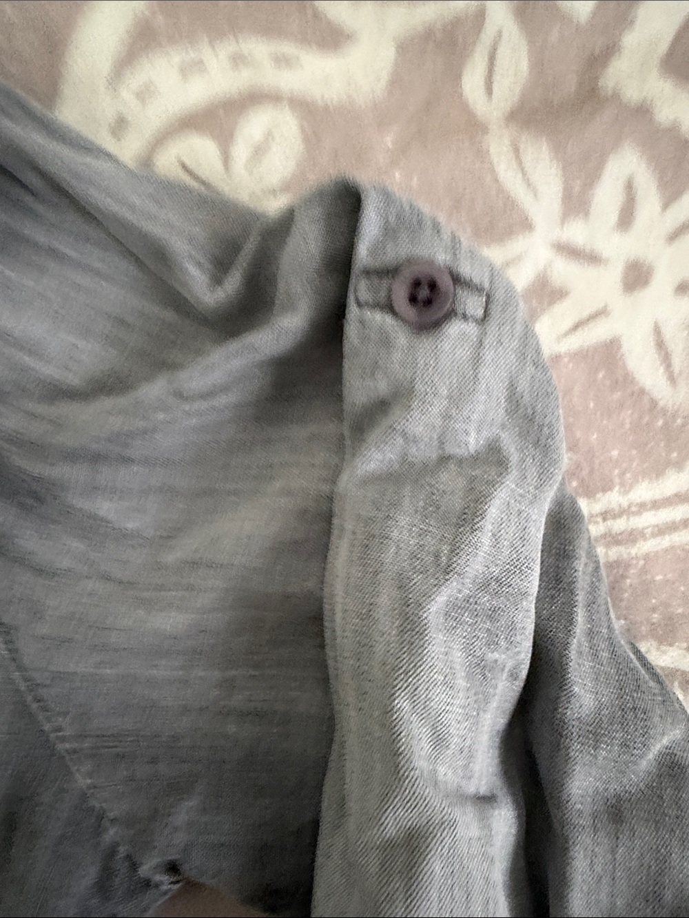 cloth & stone Light Grey chambray denim Button-Up Shirt - Picture 3 of 7